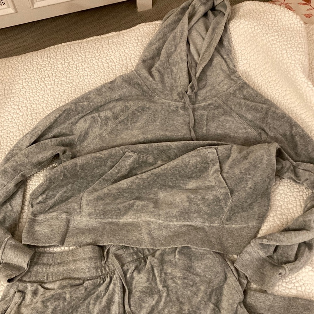 Velour jogger and hoodie set